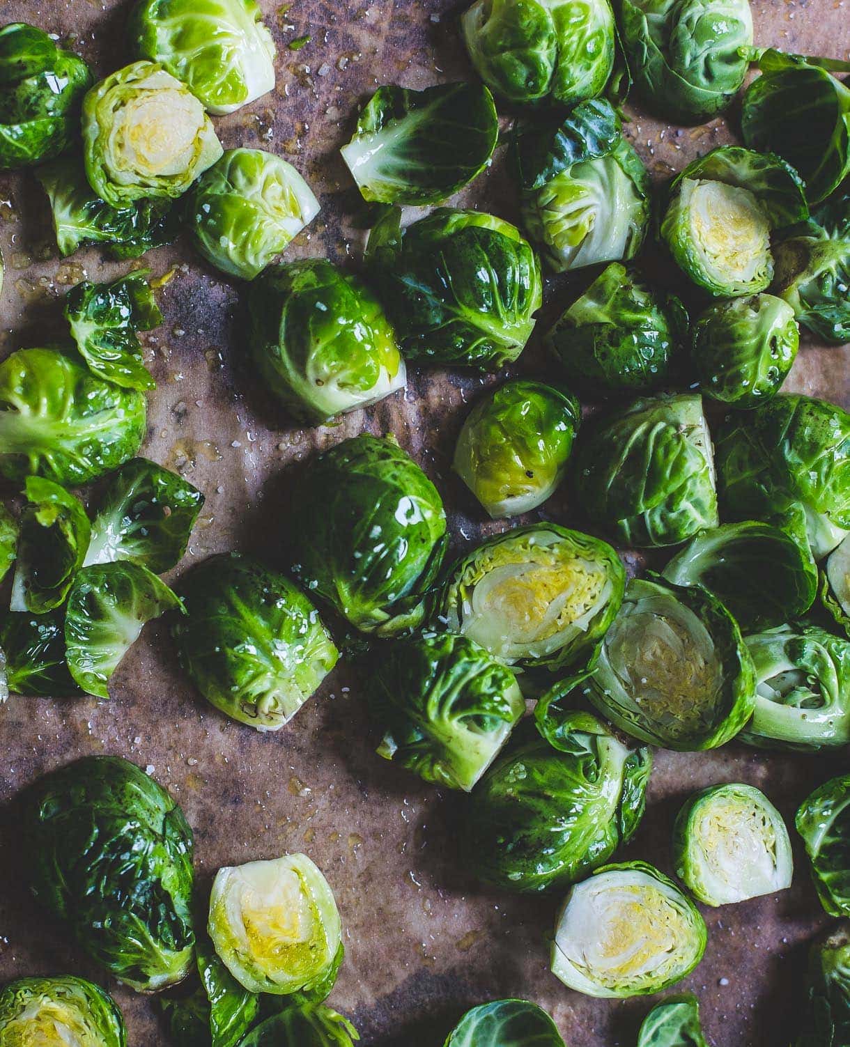 Roasted Brussels Sprouts with Tahini Sauce {paleo, vegan}