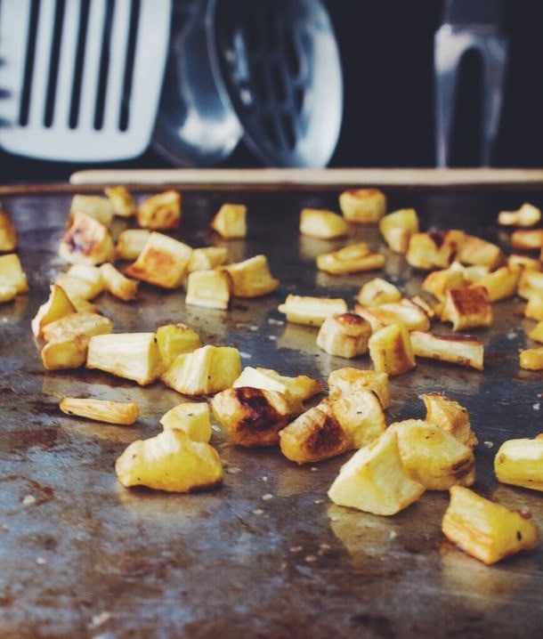 parsnip & garlic chive homefries | heartbeet kitchen