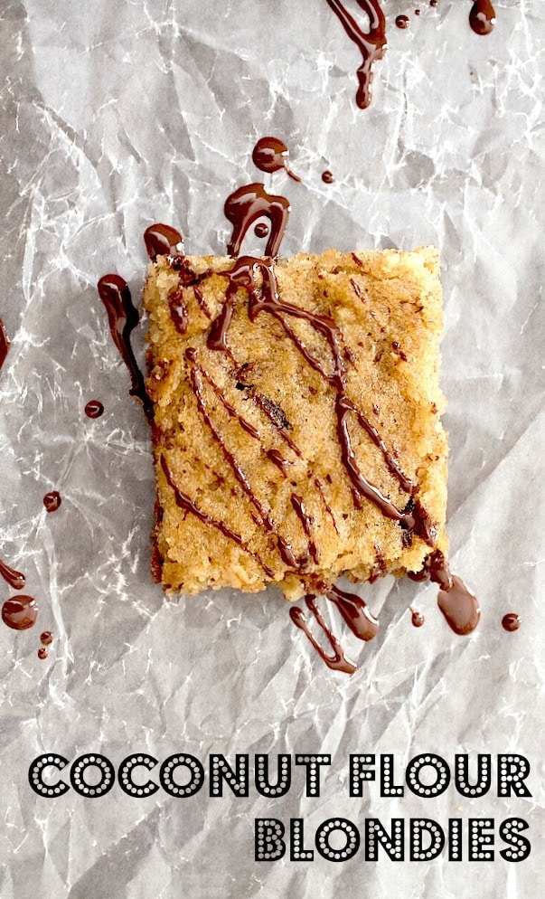 Coconut Flour Blondies | gluten-free, dairy-free