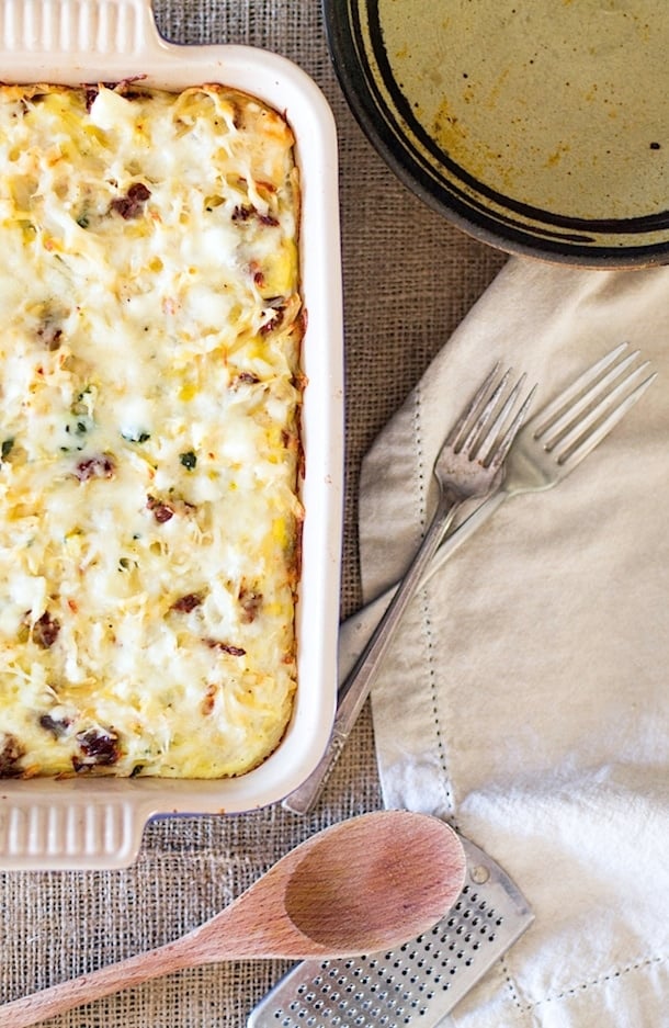 Layered Vegetarian Egg Bake (gluten-free)