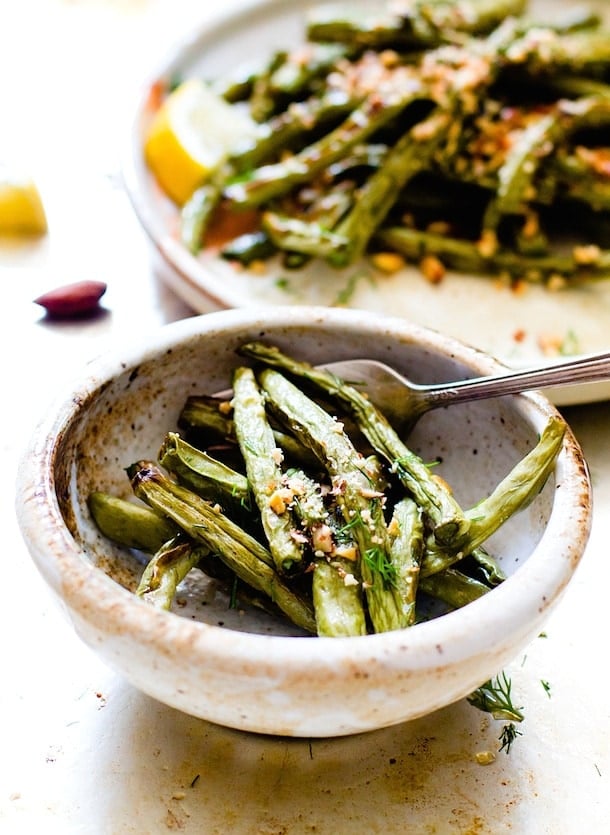 Blistered Green Beans with Crushed Almonds {via heartbeet kitchen}