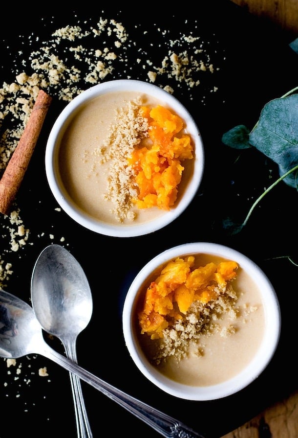 Maple Butternut Squash Panna Cotta with Cinnamon Crumble {via @amandapaa}