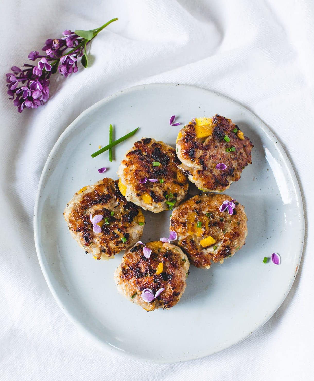 Mango Chicken Breakfast Sausages {5 ingredient recipe}