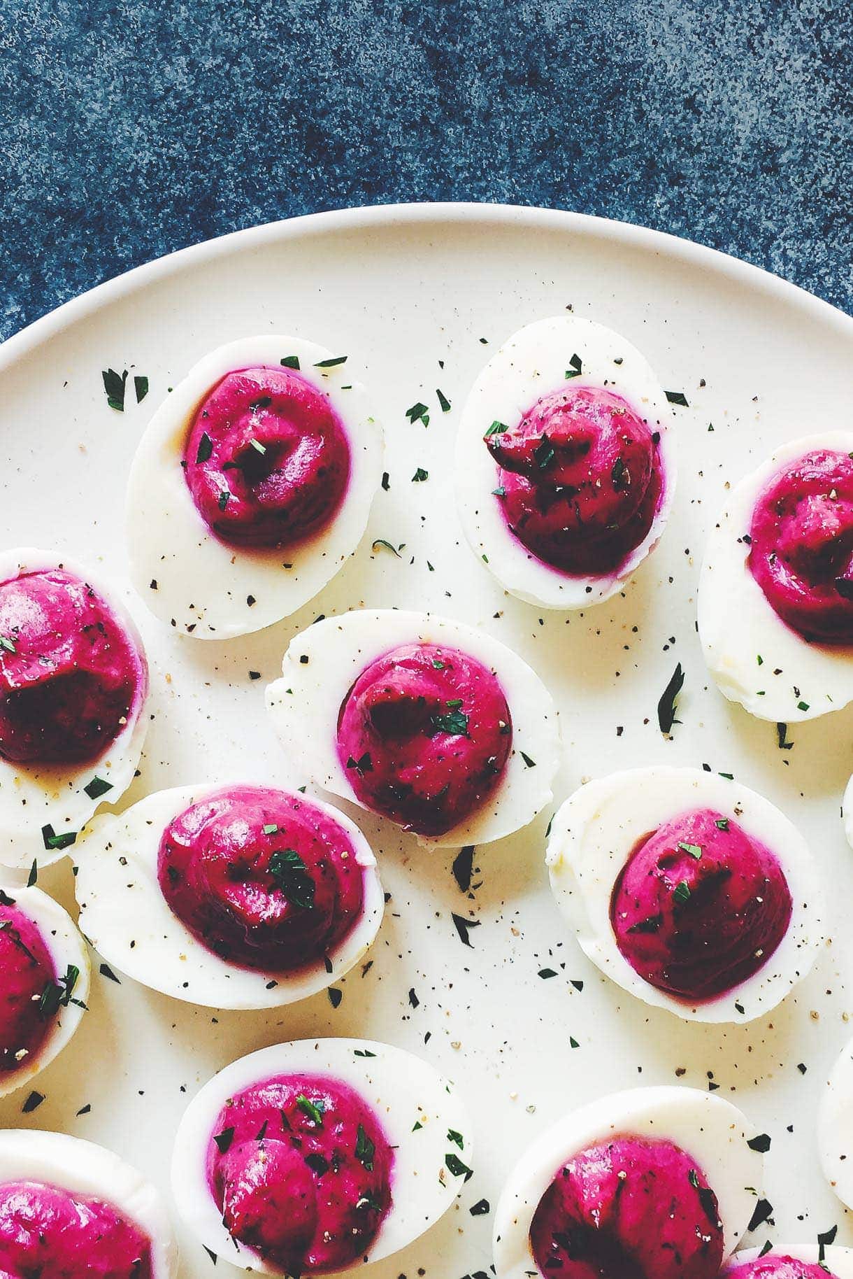 Beet Deviled Eggs {paleo}