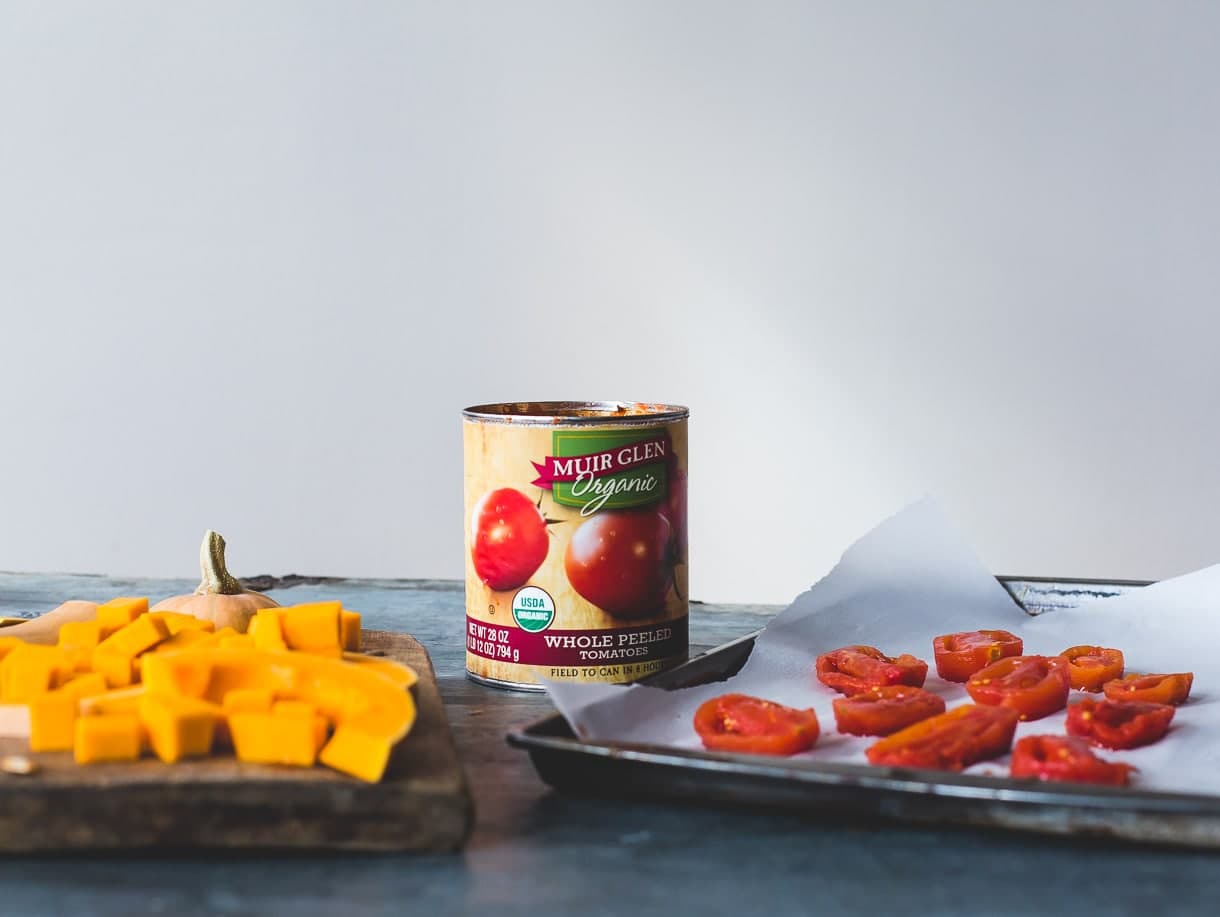 Muir Glen Whole Peeled Tomatoes (with roasted squash)
