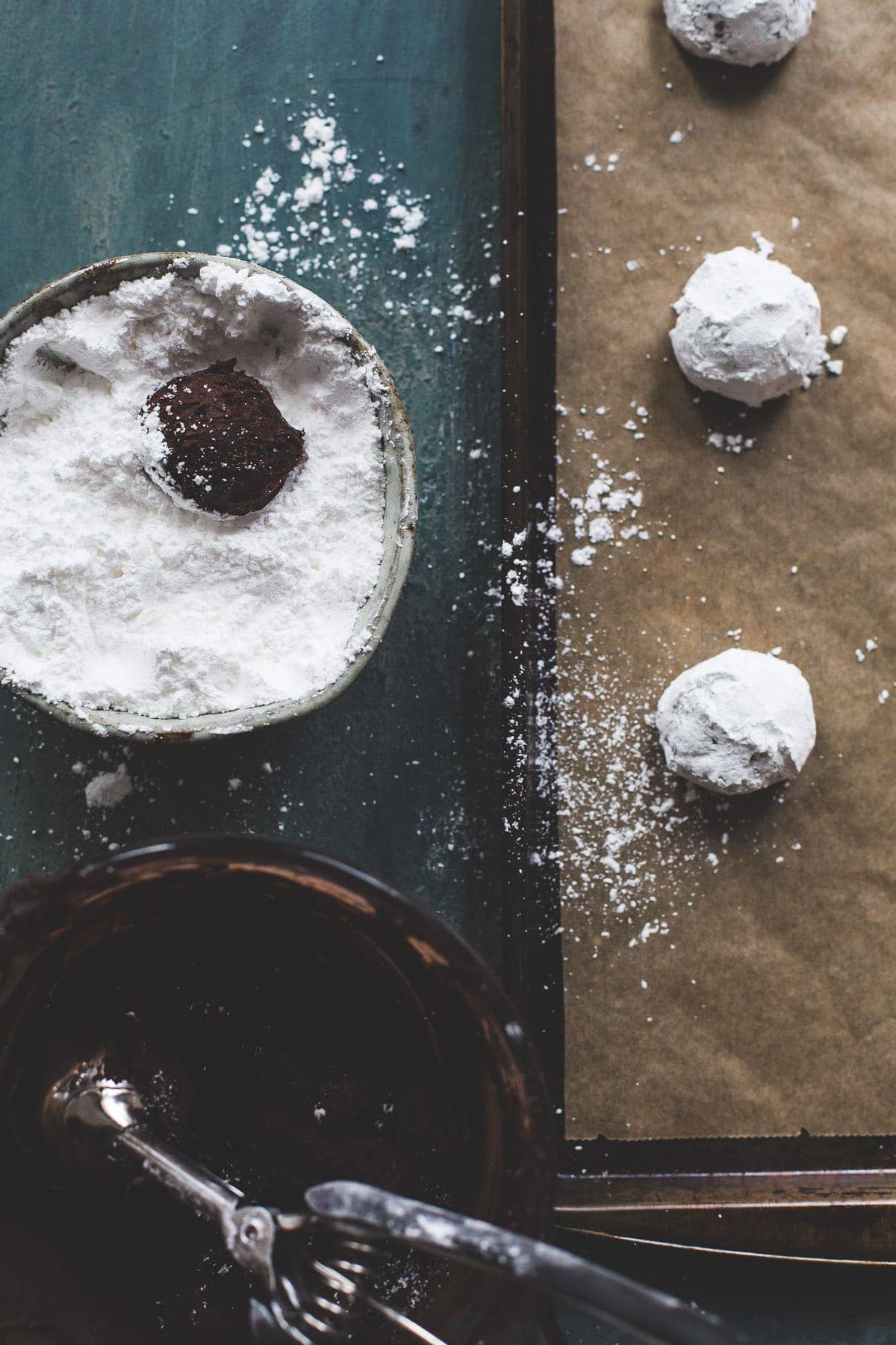 Fudgy Peppermint Chocolate Crinkle Cookies {made with teff flour, gluten-free, gum-free}