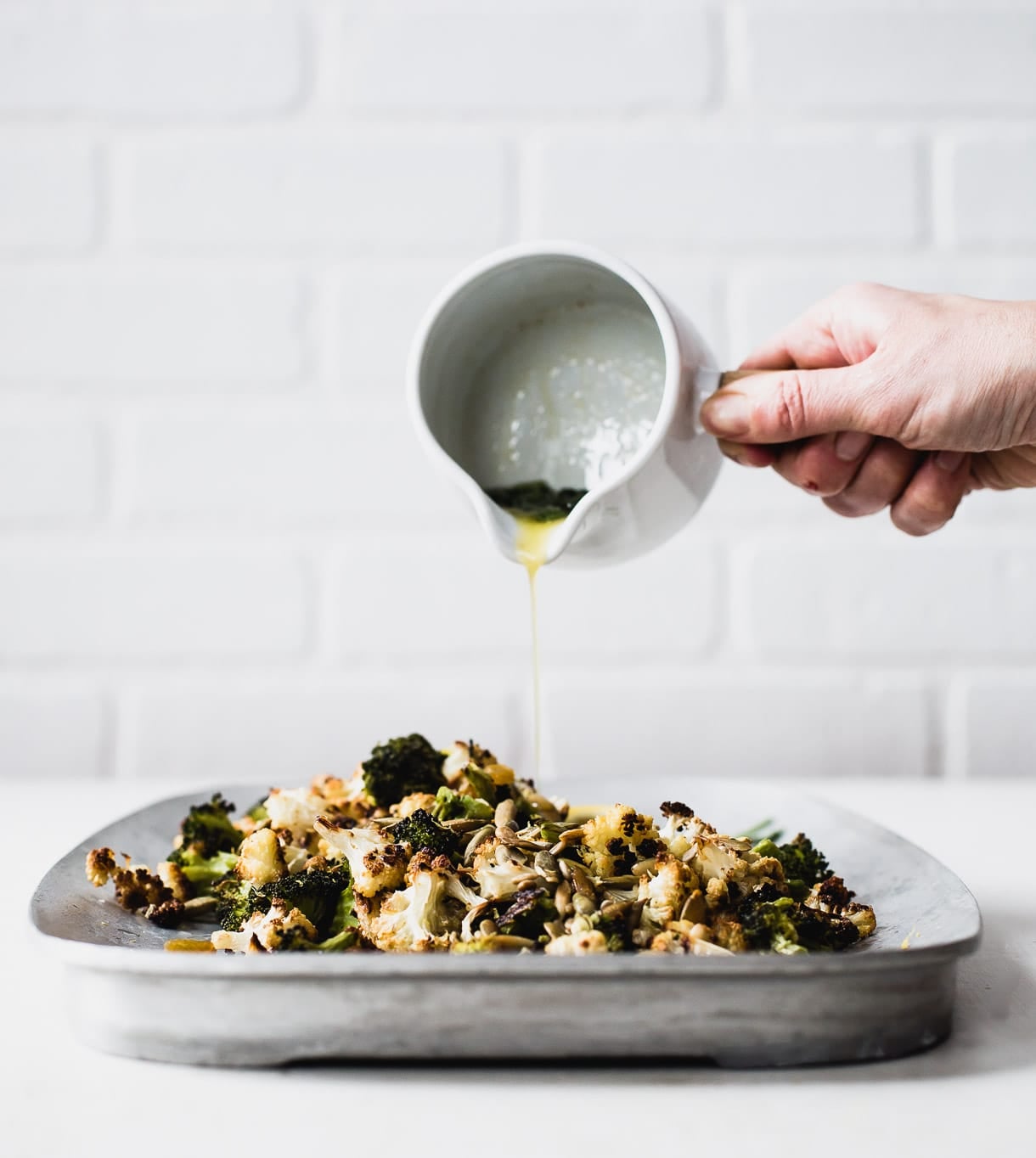 Roasted Broccoli and Cauliflower Salad with Sage Butter