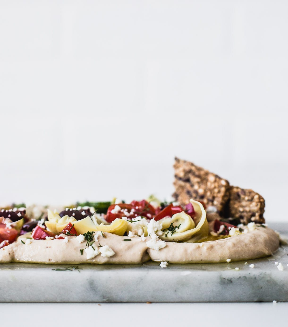 Easy Seven Layer Hummus Dip: appetizer recipe Easy Seven Layer Hummus Dip {gluten-free recipe}