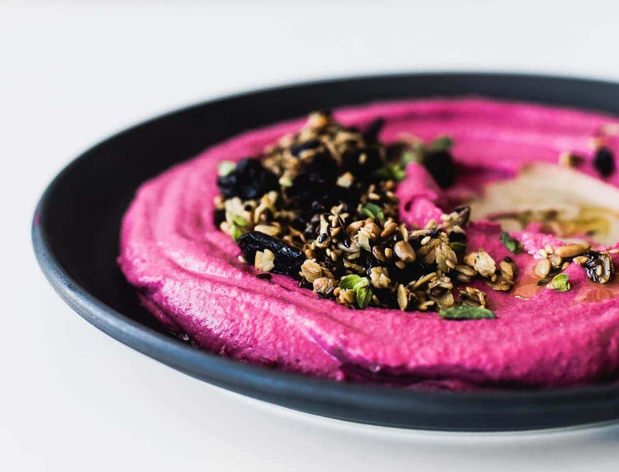 Pink Vegan Hummus Recipe