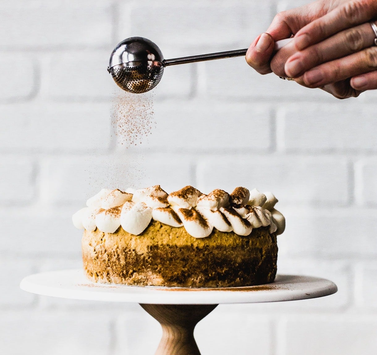Cinnamon Dusted Pumpkin Cheesecake