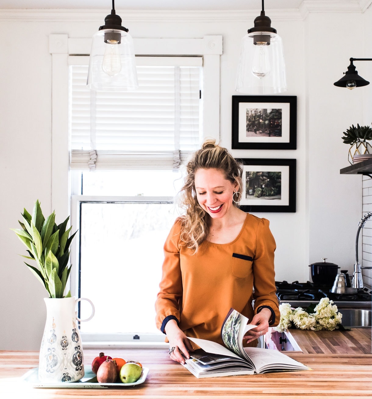 cookbooks in the kitchen