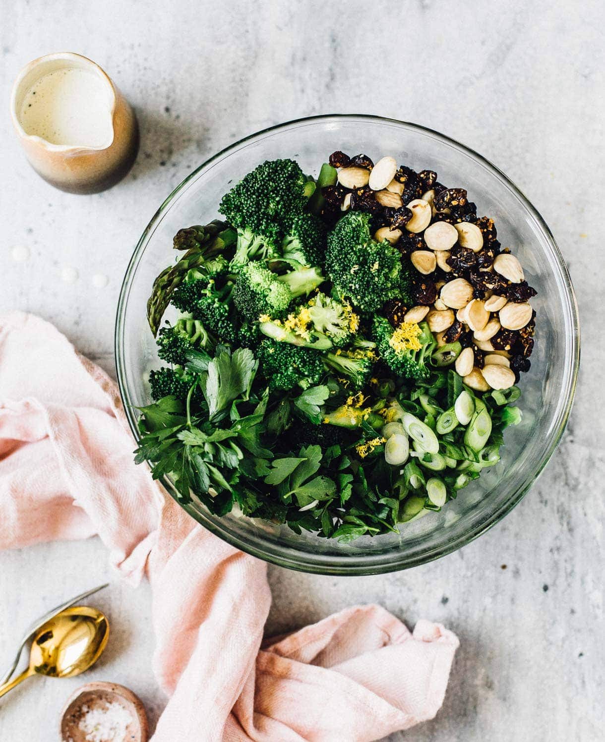 broccoli salad prep