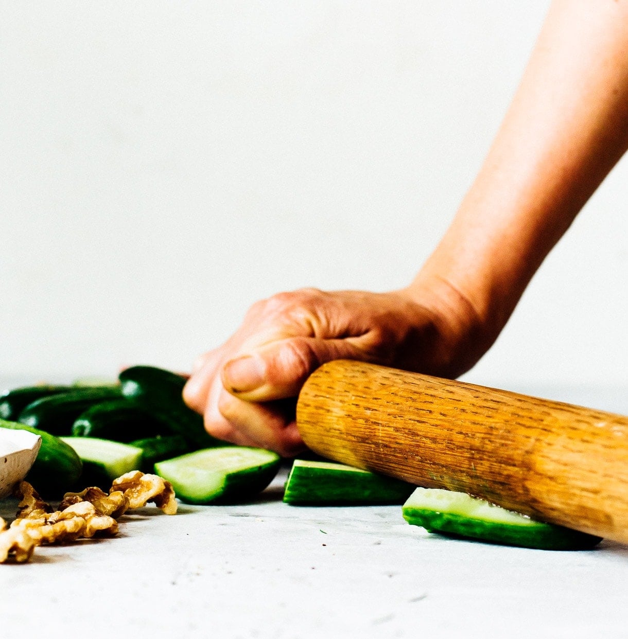 how to smash cucumbers