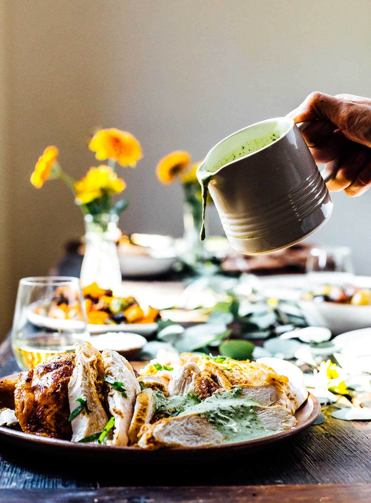 turkey breast recipe with green sauce