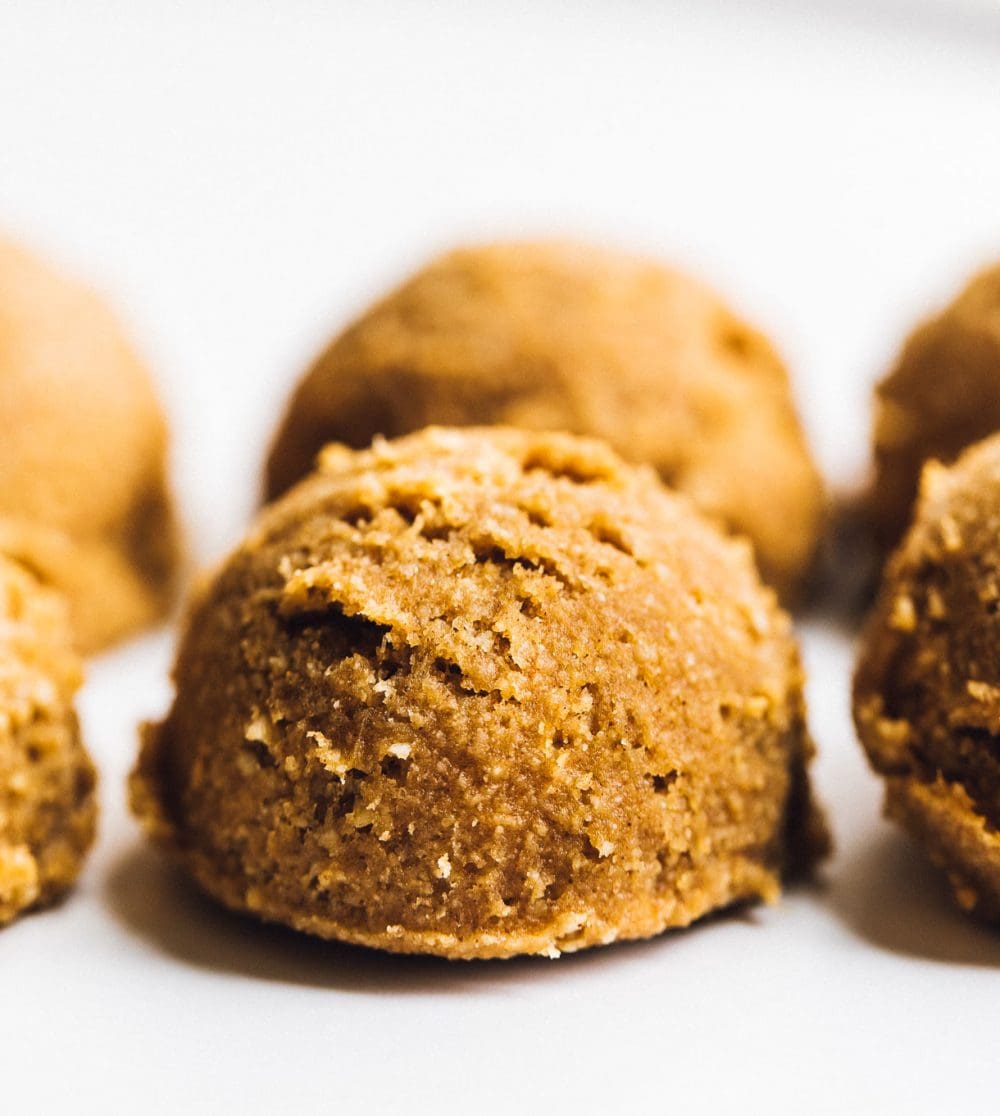 gluten free pumpkin cookie dough, close up photo