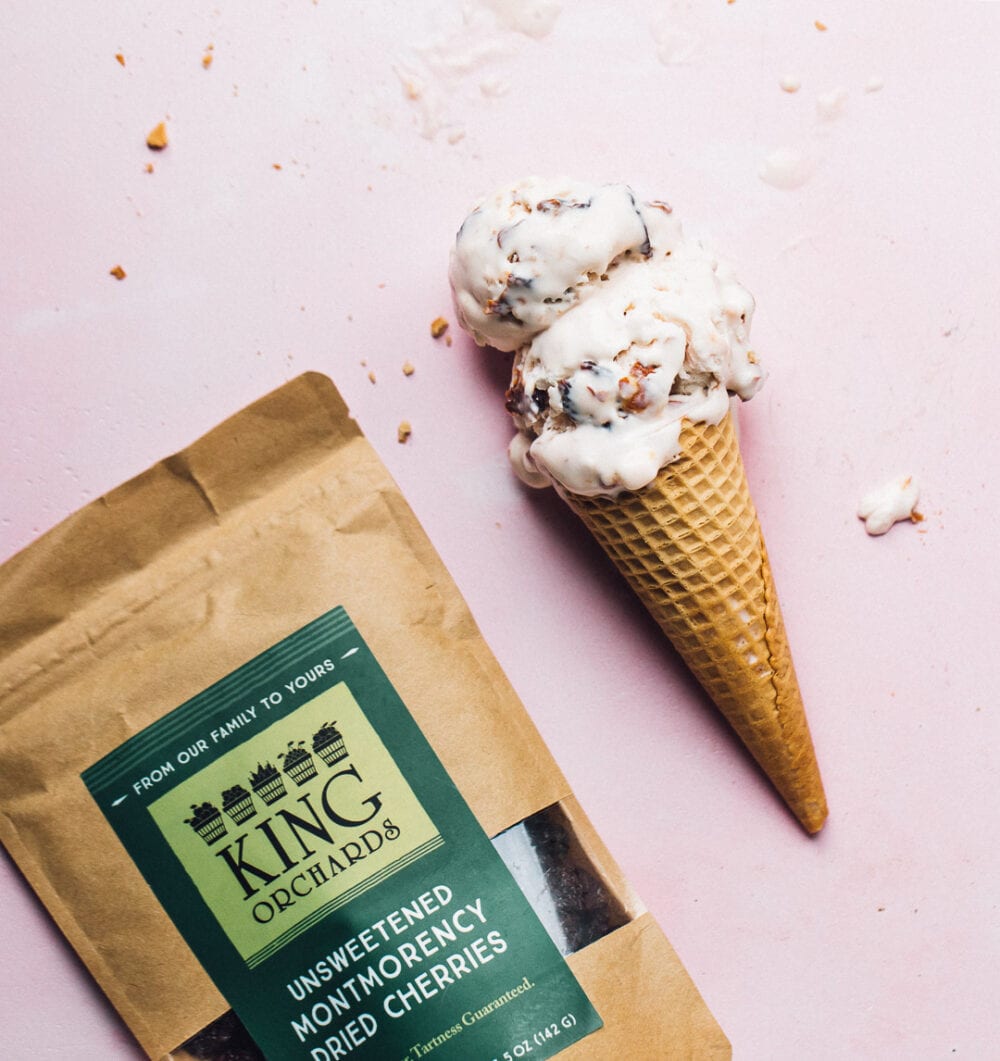 dried tart cherry ice cream
