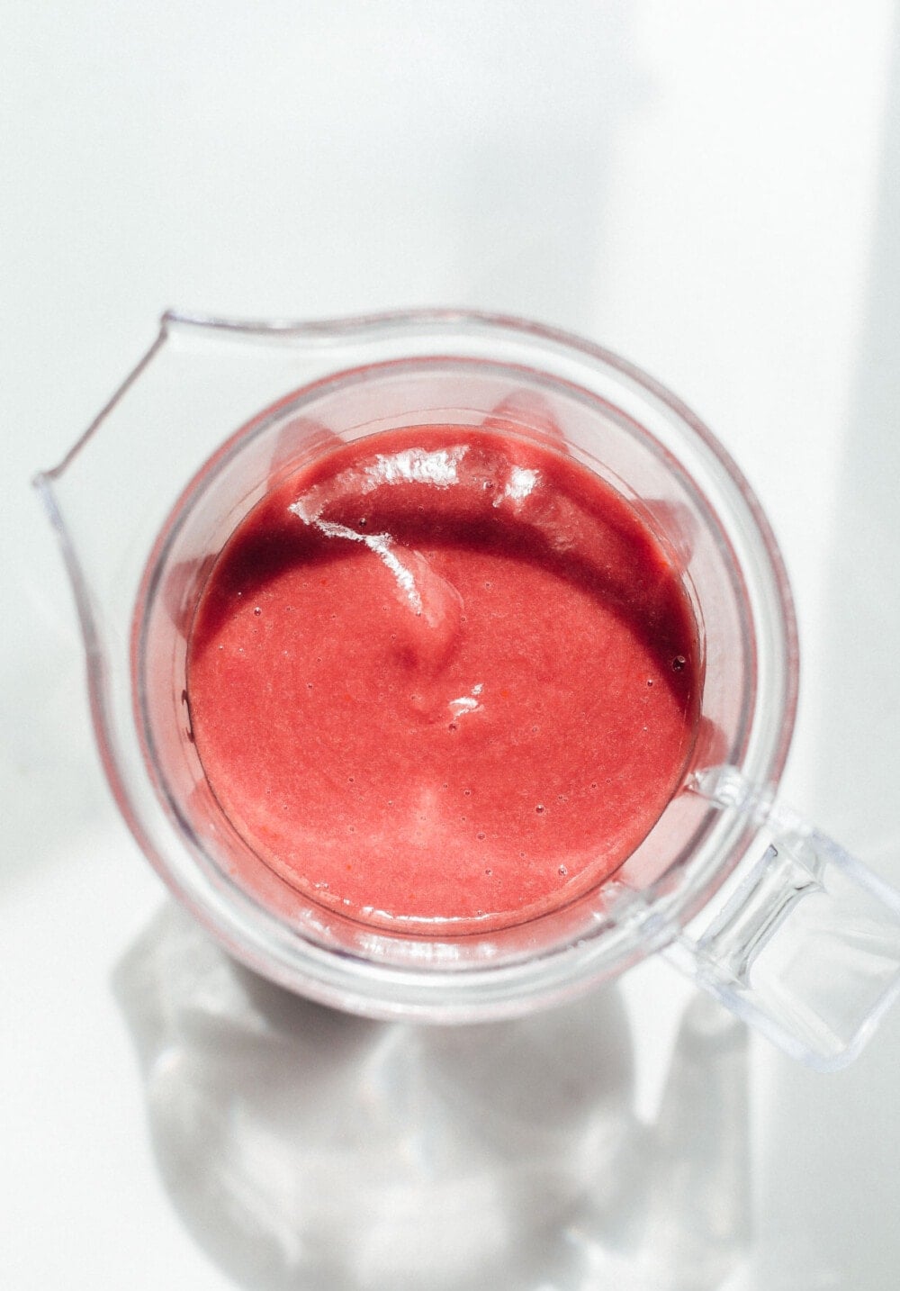 rhubarb sauce in a blender