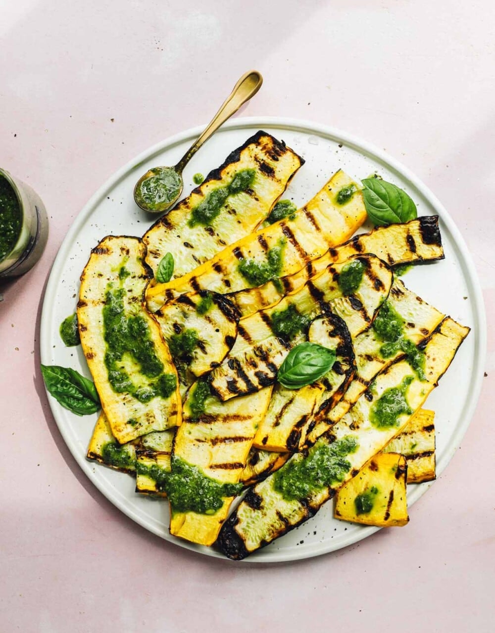 zucchini summer squash with basil vinaigrette