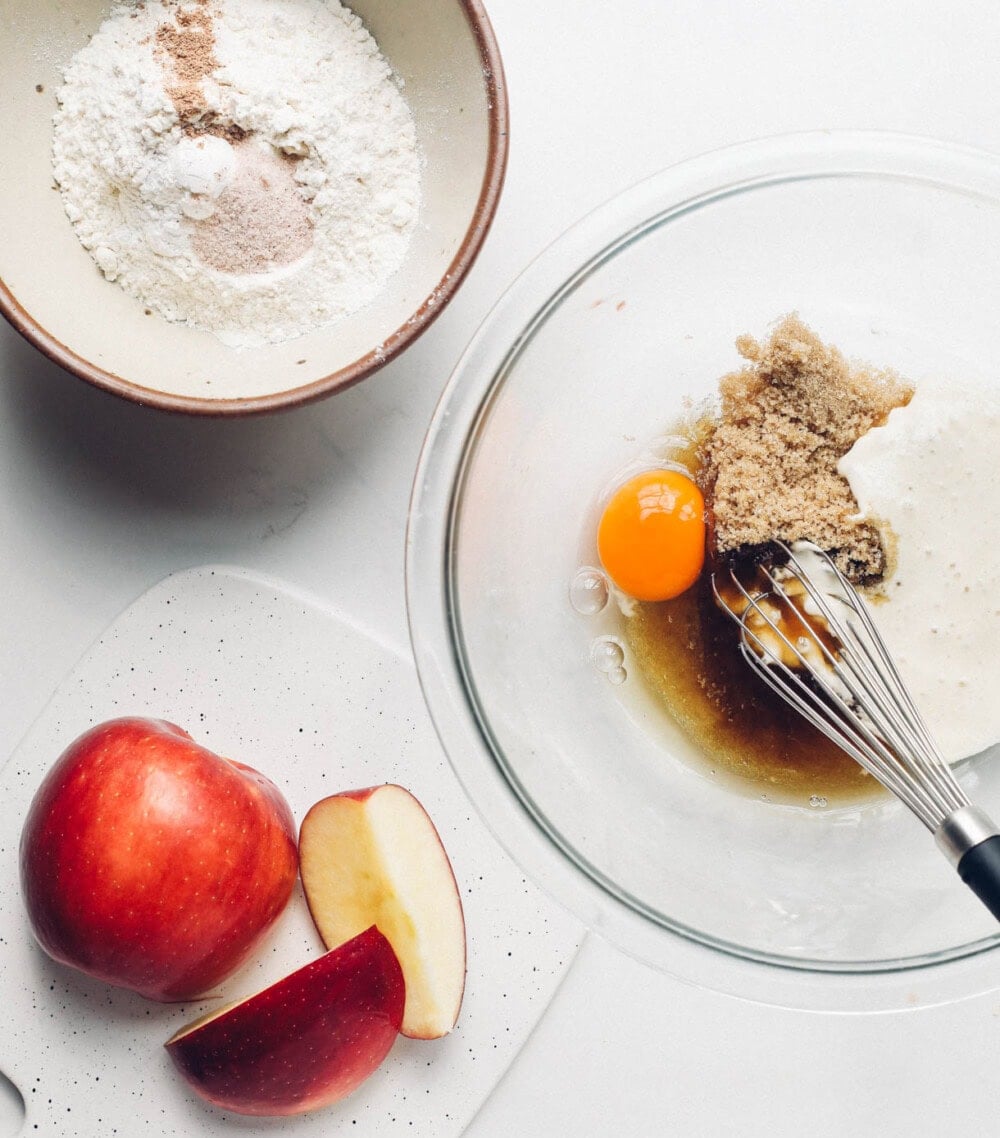 baking ingredients in bowls