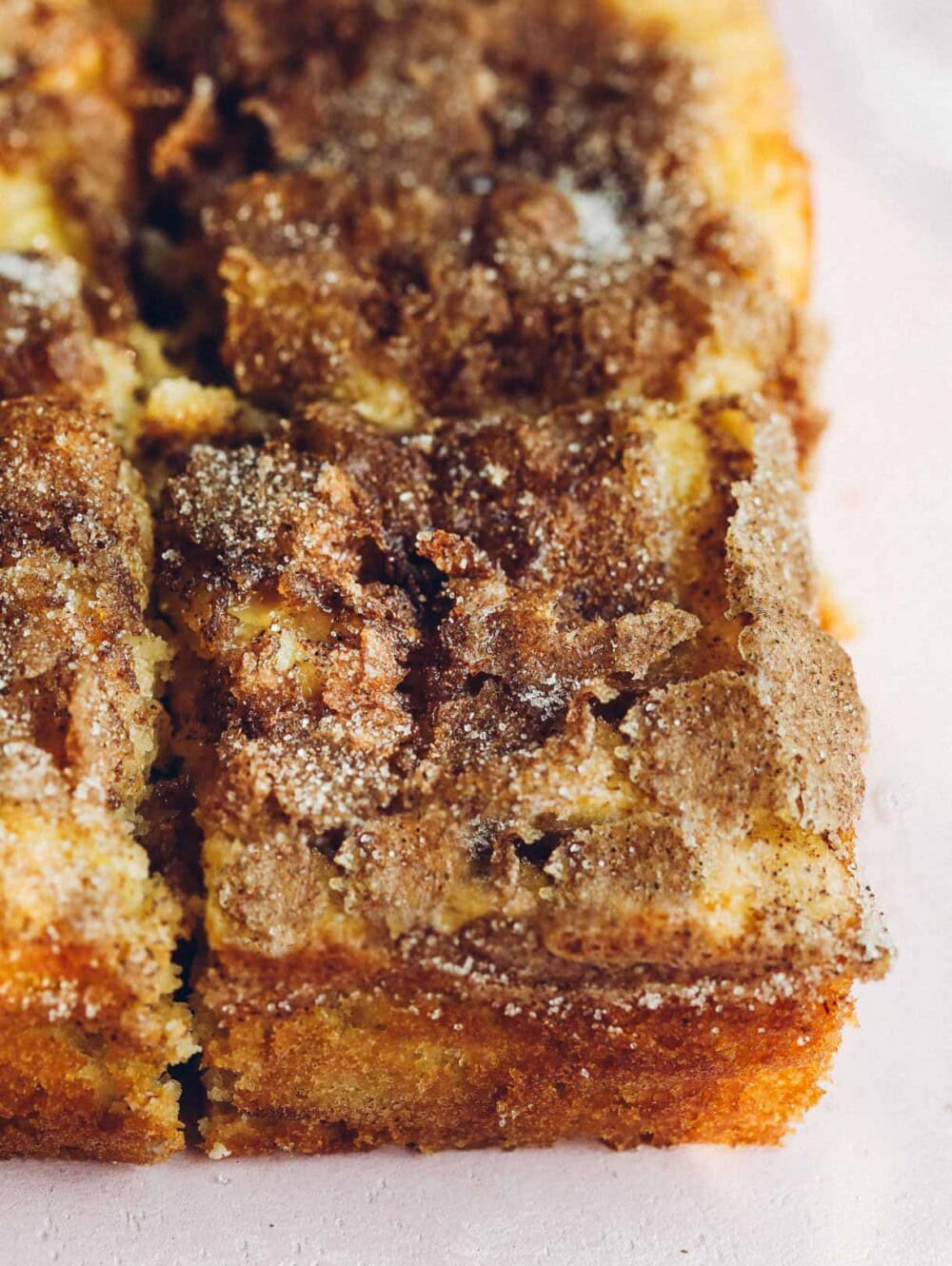 slices cut of an apple snacking cake