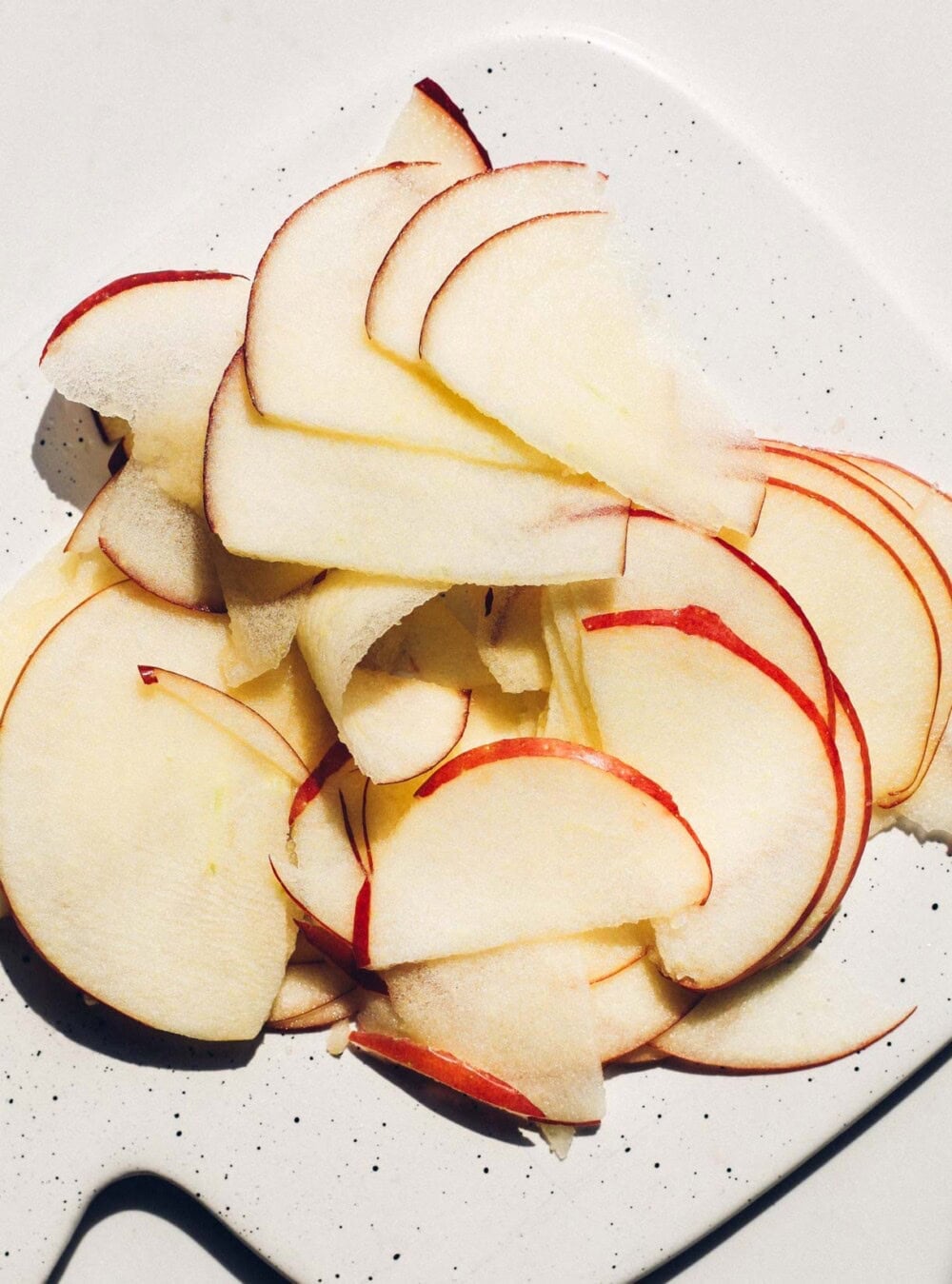 apples thinly sliced with mandoline