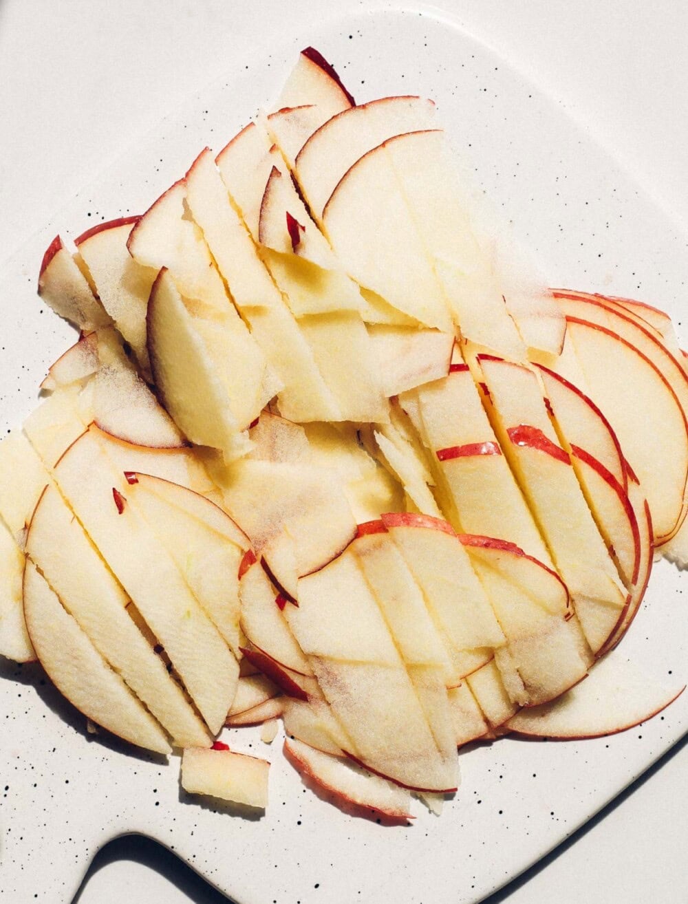 apples thinly sliced with mandoline