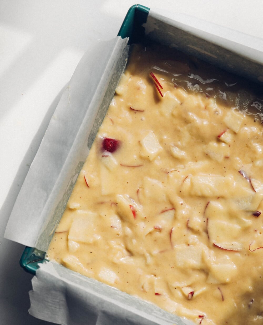 apple cake in a pan