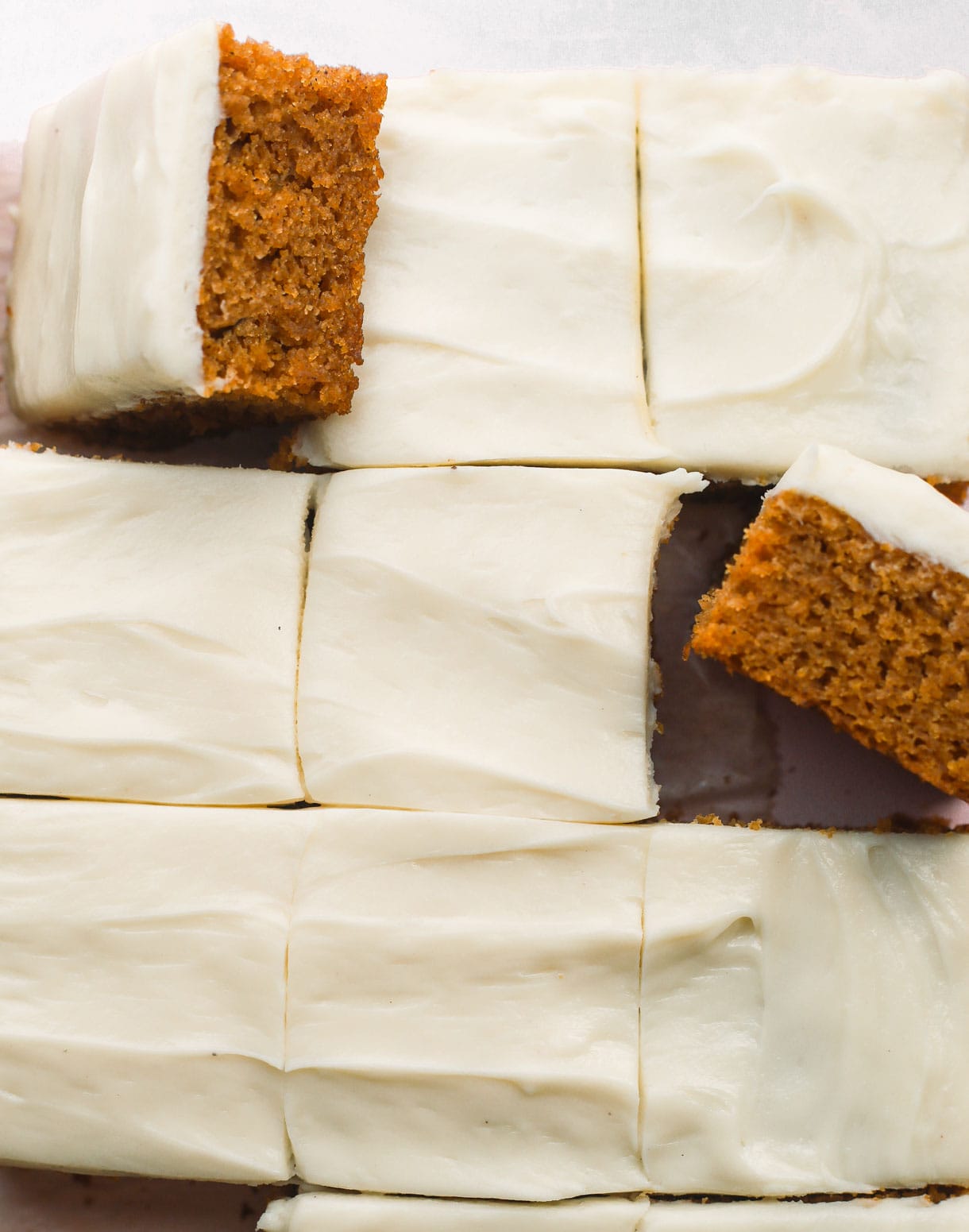 pumpkin bars cut into squares